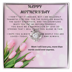 I Love You Mom- Love Knot Necklace