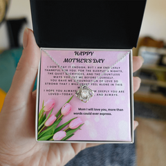 I Love You Mom- Love Knot Necklace