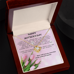 I Love You Mom- Love Knot Necklace