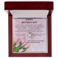 I Love You Mom- Love Knot Necklace