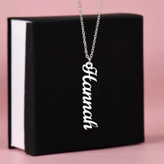 Classic Style Vertical name Necklace