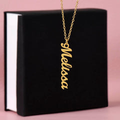 Classic Style Vertical name Necklace