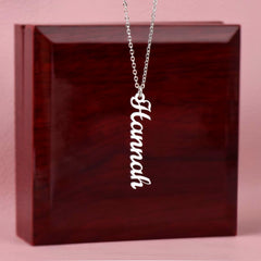 Classic Style Vertical name Necklace