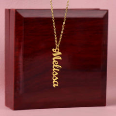 Classic Style Vertical name Necklace