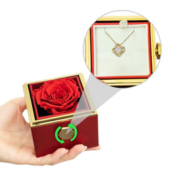 Love Knot Necklace in Red Heart Box
